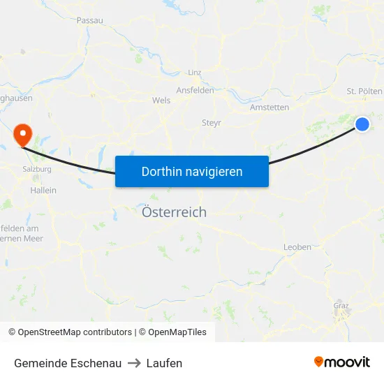 Gemeinde Eschenau to Laufen map