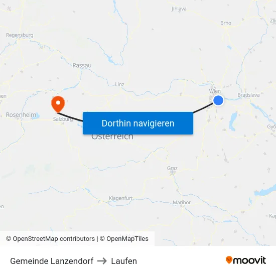 Gemeinde Lanzendorf to Laufen map