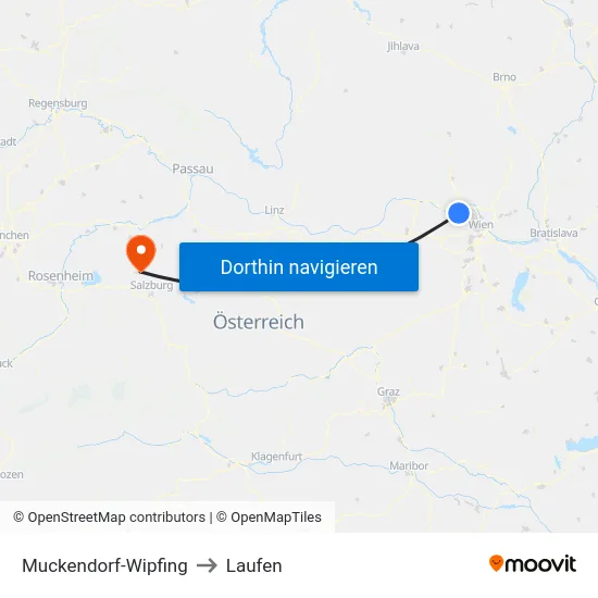 Muckendorf-Wipfing to Laufen map