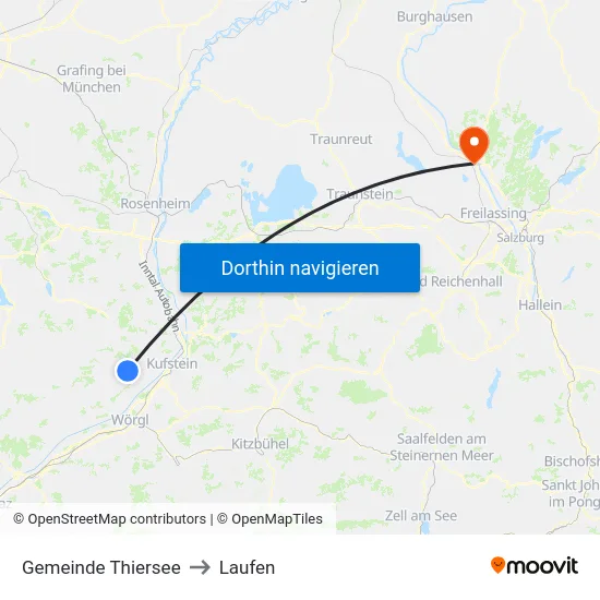 Gemeinde Thiersee to Laufen map