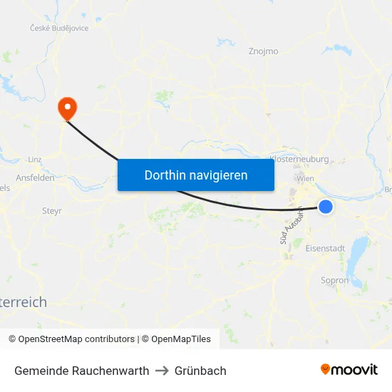 Gemeinde Rauchenwarth to Grünbach map