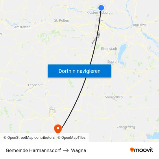 Gemeinde Harmannsdorf to Wagna map