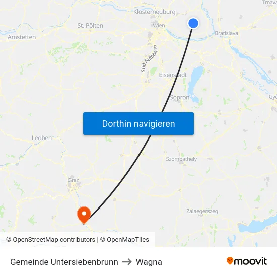 Gemeinde Untersiebenbrunn to Wagna map