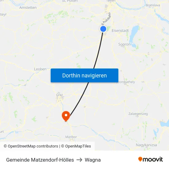 Gemeinde Matzendorf-Hölles to Wagna map