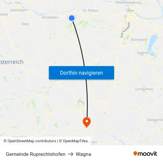 Gemeinde Ruprechtshofen to Wagna map