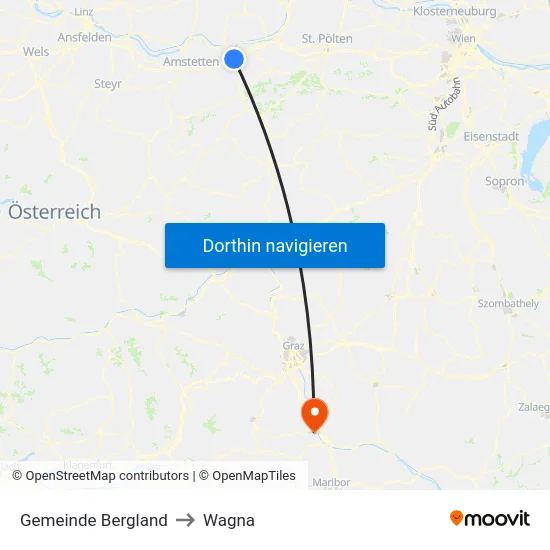 Gemeinde Bergland to Wagna map