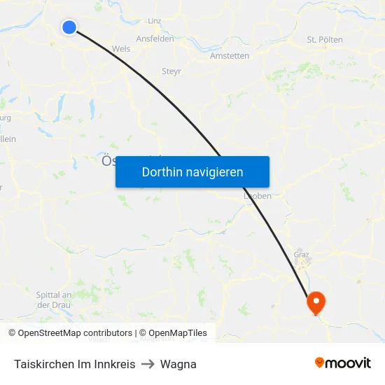 Taiskirchen Im Innkreis to Wagna map