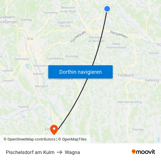 Pischelsdorf am Kulm to Wagna map