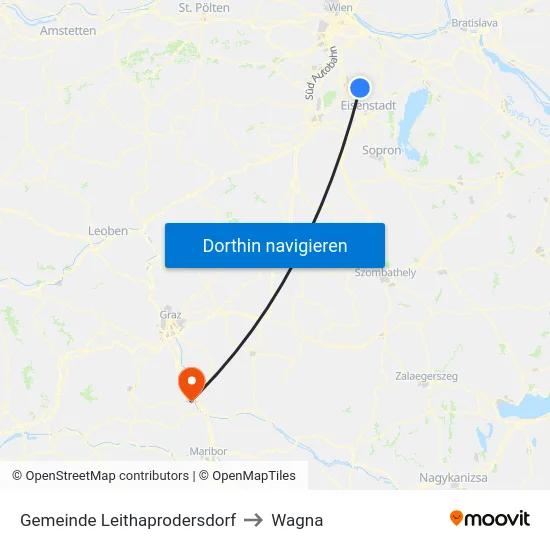 Gemeinde Leithaprodersdorf to Wagna map