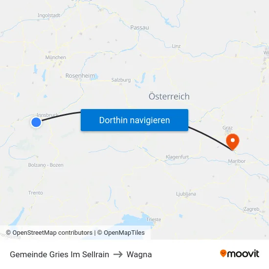 Gemeinde Gries Im Sellrain to Wagna map