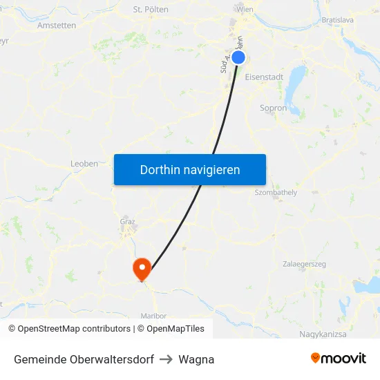 Gemeinde Oberwaltersdorf to Wagna map