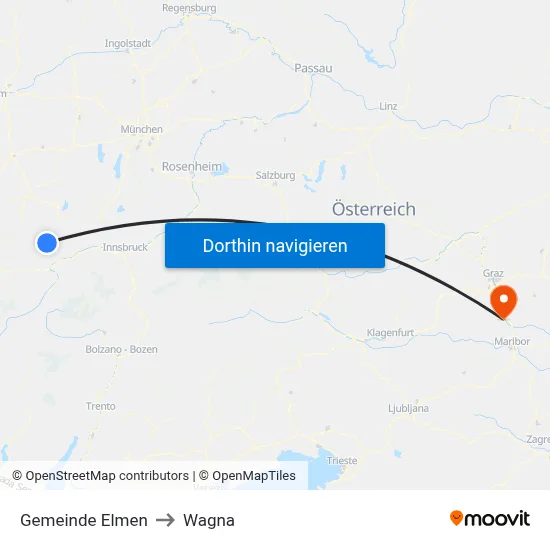 Gemeinde Elmen to Wagna map