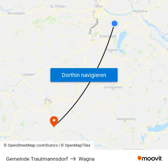 Gemeinde Trautmannsdorf to Wagna map