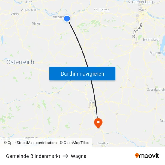 Gemeinde Blindenmarkt to Wagna map