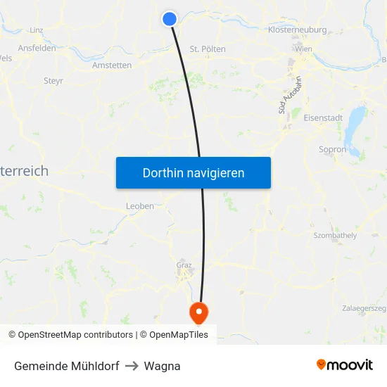 Gemeinde Mühldorf to Wagna map