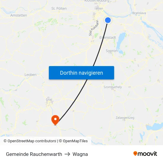 Gemeinde Rauchenwarth to Wagna map