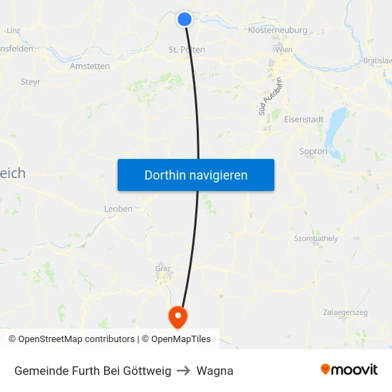 Gemeinde Furth Bei Göttweig to Wagna map