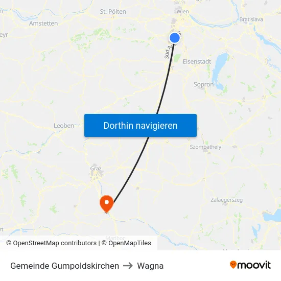 Gemeinde Gumpoldskirchen to Wagna map