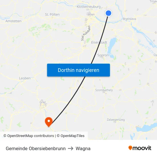 Gemeinde Obersiebenbrunn to Wagna map