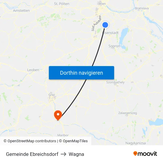 Gemeinde Ebreichsdorf to Wagna map