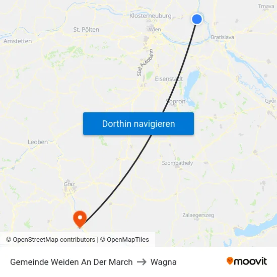 Gemeinde Weiden An Der March to Wagna map