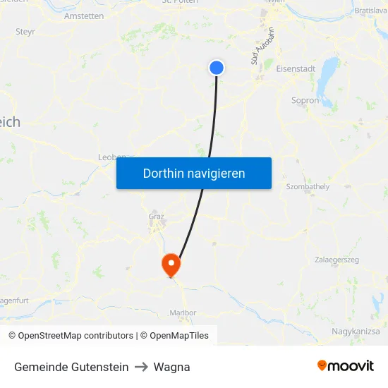 Gemeinde Gutenstein to Wagna map
