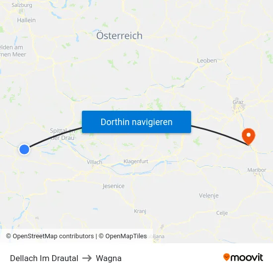 Dellach Im Drautal to Wagna map