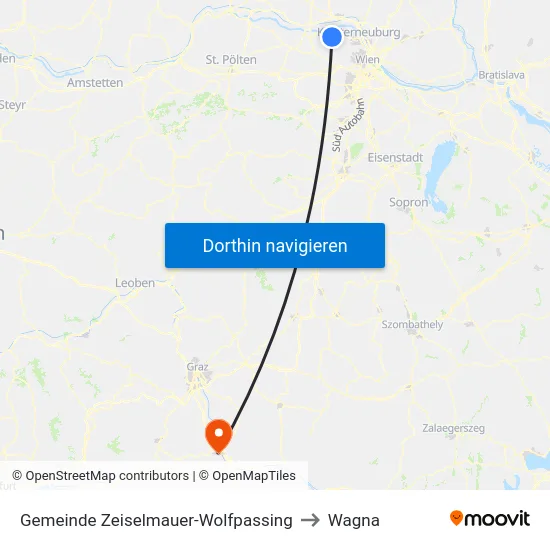 Gemeinde Zeiselmauer-Wolfpassing to Wagna map