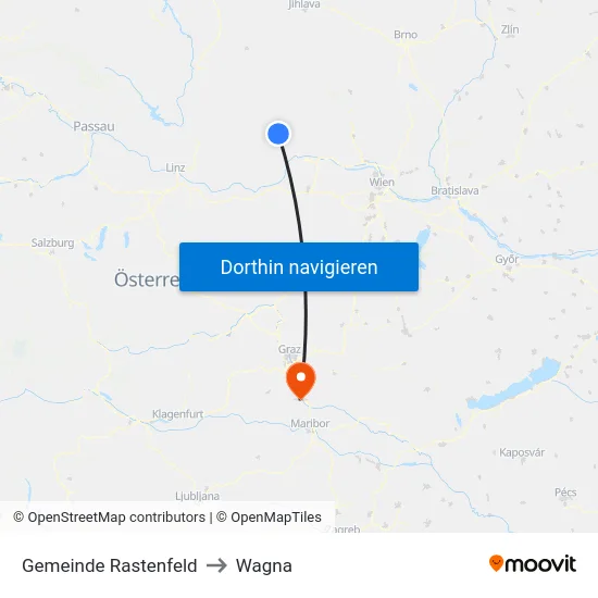 Gemeinde Rastenfeld to Wagna map