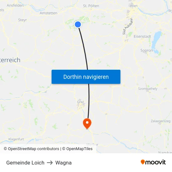 Gemeinde Loich to Wagna map