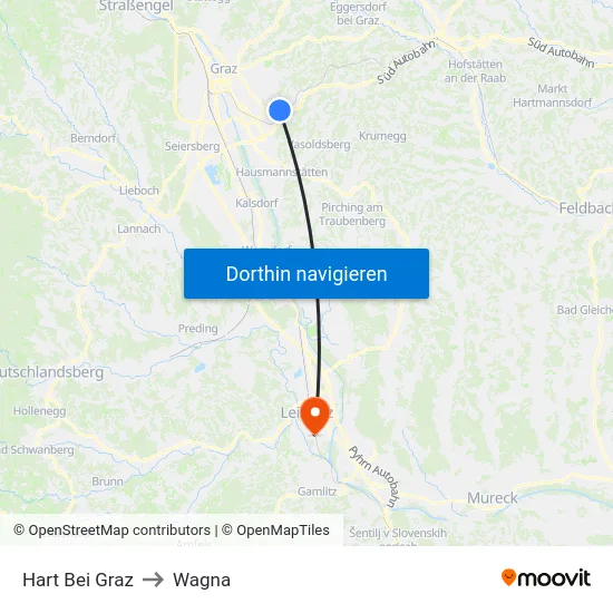 Hart Bei Graz to Wagna map