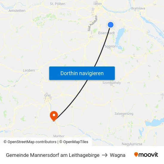 Gemeinde Mannersdorf am Leithagebirge to Wagna map