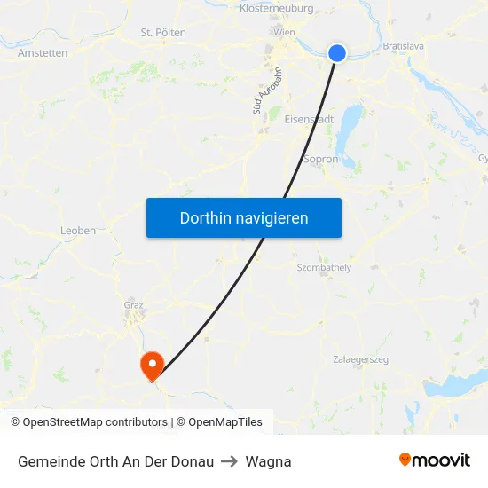 Gemeinde Orth An Der Donau to Wagna map