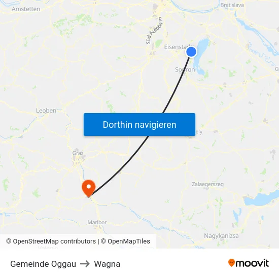 Gemeinde Oggau to Wagna map