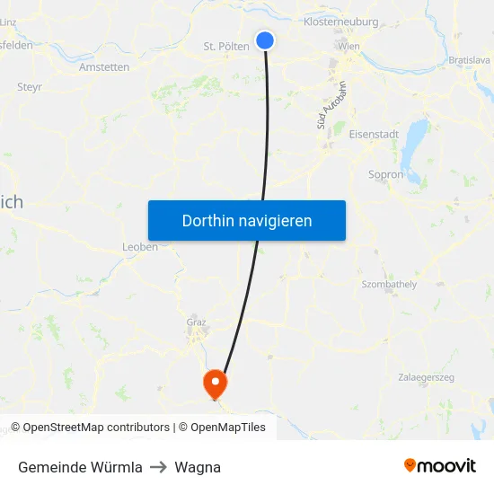 Gemeinde Würmla to Wagna map