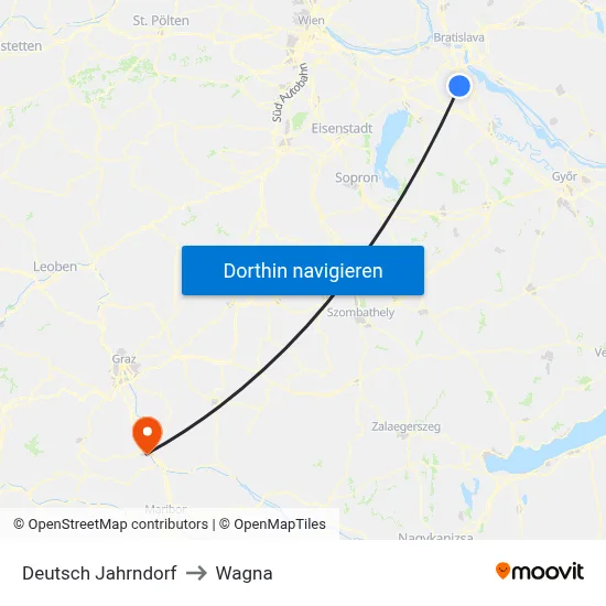 Deutsch Jahrndorf to Wagna map