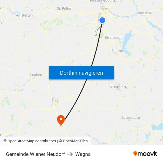 Gemeinde Wiener Neudorf to Wagna map
