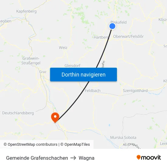 Gemeinde Grafenschachen to Wagna map
