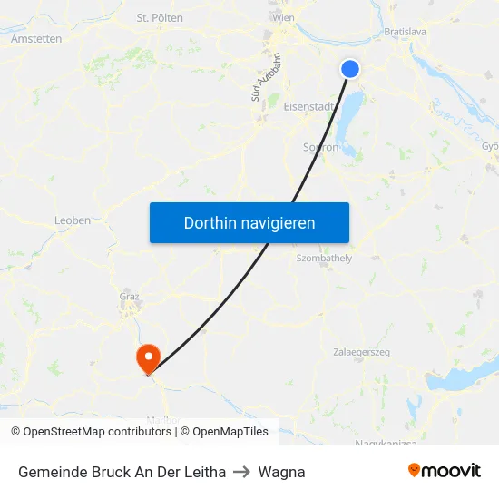 Gemeinde Bruck An Der Leitha to Wagna map