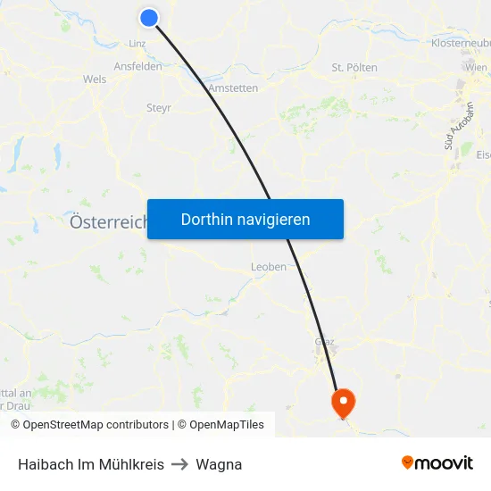 Haibach Im Mühlkreis to Wagna map