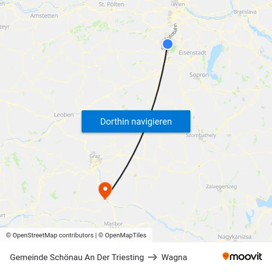 Gemeinde Schönau An Der Triesting to Wagna map