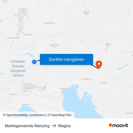 Marktgemeinde Nenzing to Wagna map