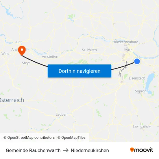 Gemeinde Rauchenwarth to Niederneukirchen map