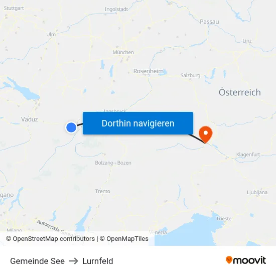 Gemeinde See to Lurnfeld map