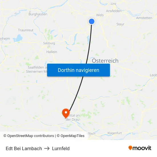 Edt Bei Lambach to Lurnfeld map
