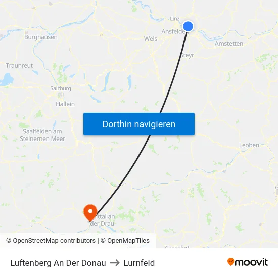 Luftenberg An Der Donau to Lurnfeld map