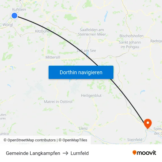 Gemeinde Langkampfen to Lurnfeld map