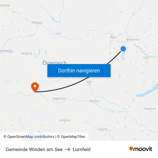Gemeinde Winden am See to Lurnfeld map