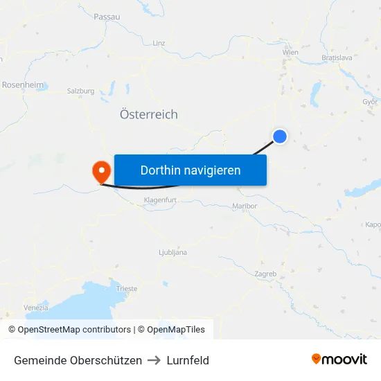 Gemeinde Oberschützen to Lurnfeld map