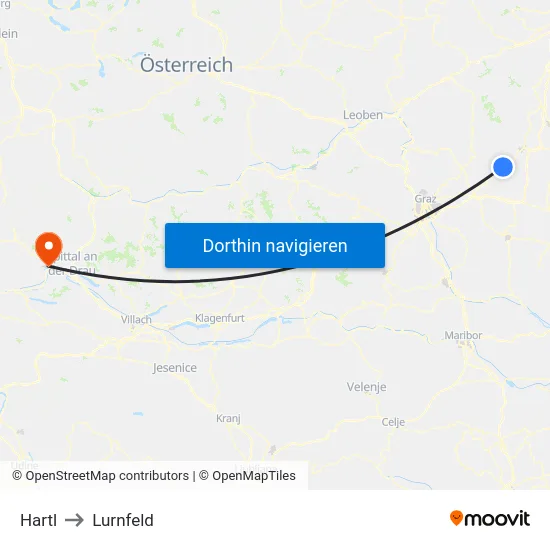 Hartl to Lurnfeld map